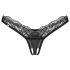 Obsessive - Sheer Lace Thong (Black)