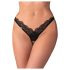 Obsessive - Sheer Lace Thong (Black) - L/XL