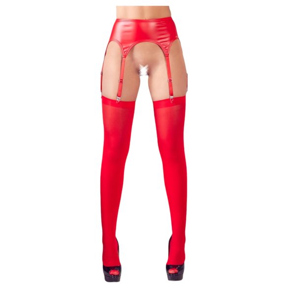 NO:XQSE - Shiny Garter Belt Set (Red)
