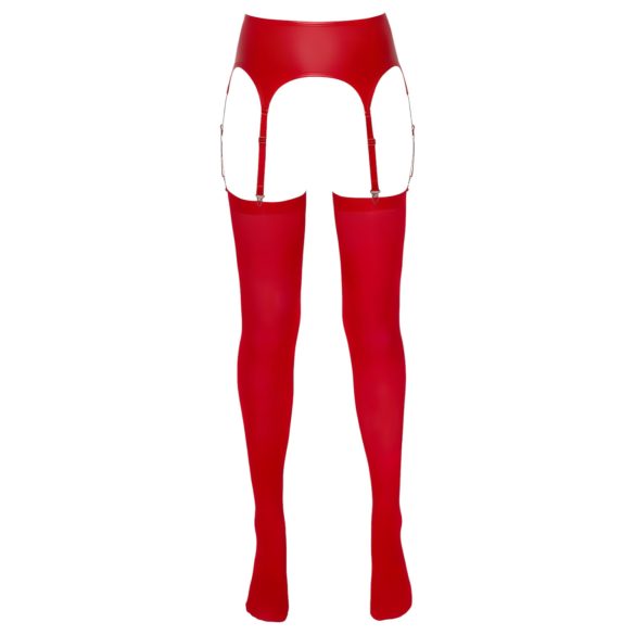 NO:XQSE - Shiny Garter Belt Set (Red)