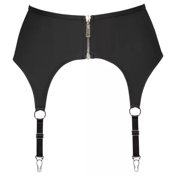 Cottelli - Black Matte Garter Belt - M