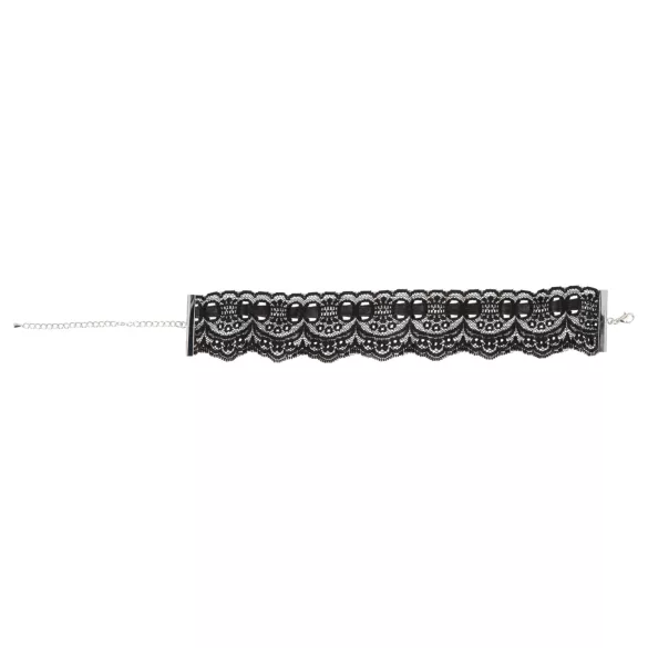 Cottelli - faux leather lace collar, BDSM costume accessory