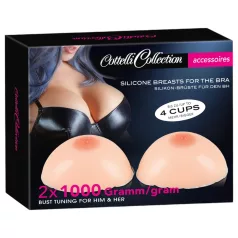 Cottelli - Silicone Push-Up Inserts with Nipple (2x1000g)