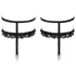 Cottelli - Decorative Black Lace Garter Belt - L/XL