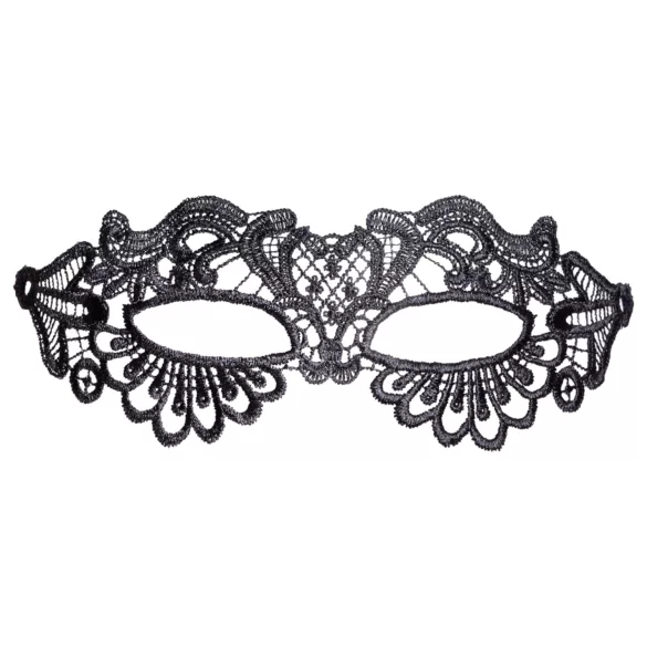 Cottelli - Elegant Embroidered Lace Mask (Black)
