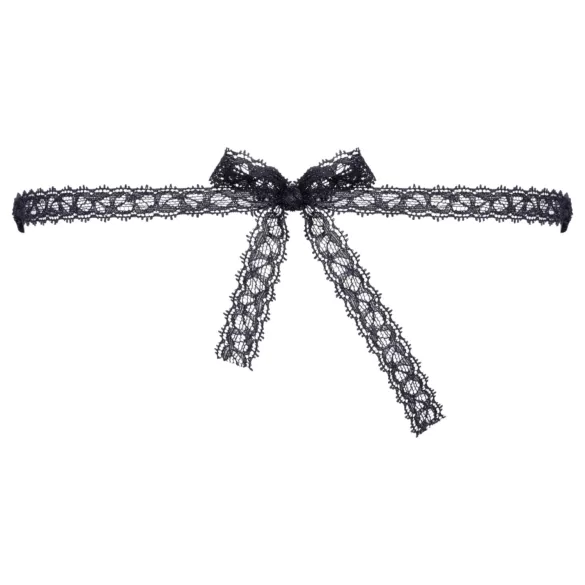 Cottelli - Elegant Embroidered Lace Mask (Black)