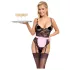 Cottelli - Sheer Maid Costume (Black-Pink) - XL