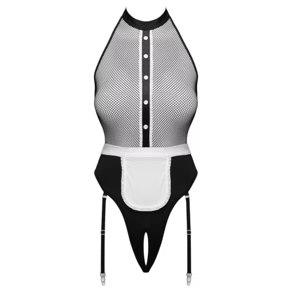 Cottelli - maid bodysuit with apron (black) - S