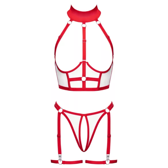 Cottelli - Open Nurse Costume Set (White-Red) - L