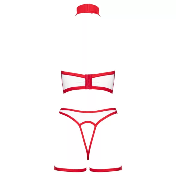 Cottelli - Open Nurse Costume Set (White-Red) - L