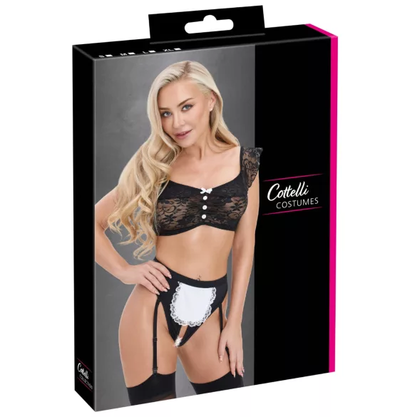 Cottelli - maid costume set (black and white) - L