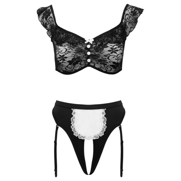 Cottelli - maid costume set (black and white) - L