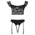 Cottelli - maid costume set (black and white) - L