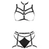 Cottelli - Black Decorative Lingerie Trio Harness (S-L)