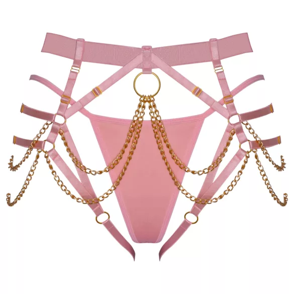 Bad Kitty - Chain Harness with Thong (Pink)