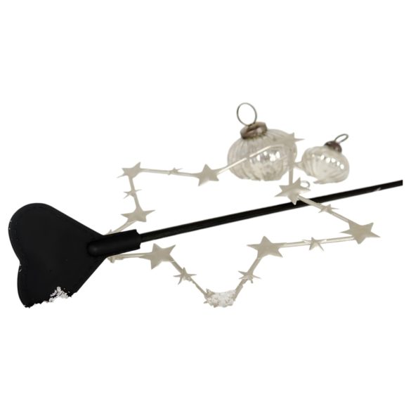 Heart-Shaped Silicone Wand - Black