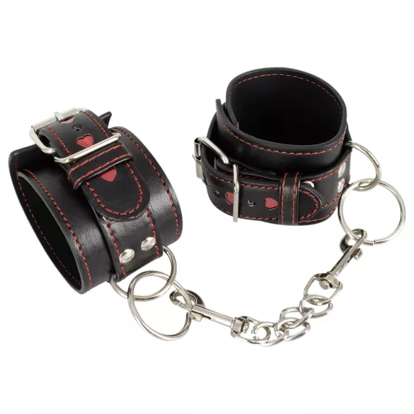 Bad Kitty - Heart-Shaped Handcuffs (Black)