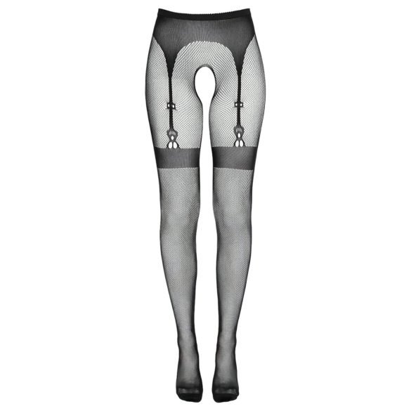 Cottelli Legwear - Black Thigh-High Open Tights (S-L)