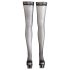 Cottelli - Black Thigh-Highs with Stripe - 2/M