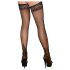 Cottelli - Black Thigh-Highs with Stripe - 4/L