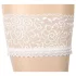 Cottelli - Satin Thigh-Highs (White) - 4/L