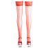 Cottelli - Red Satin Thigh-High Stockings - 4/L