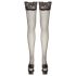 Cottelli - Thigh-High Stockings with 11cm Lace Trim (Black) - 8