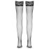 Cottelli - Black Fishnet Thigh-Highs with Wide Lace Trim - 4