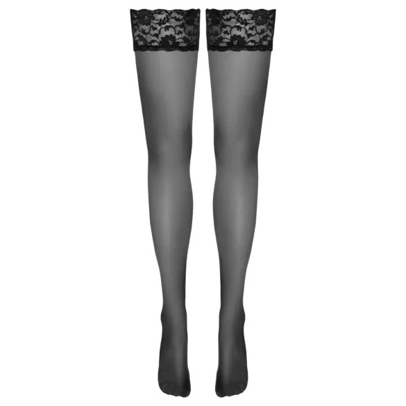 Cottelli - lace-top hold-up stockings (black)