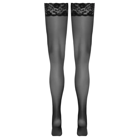 Cottelli - lace-top hold-up stockings (black) - 5