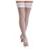Cottelli - Lacy Floral Thigh-Highs (White)