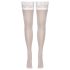 Cottelli - Lacy Floral Thigh-Highs (White)