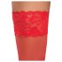 Cottelli - Lace Floral Thigh-Highs (Red) - 4/L