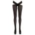 Cottelli - Black Criss-Cross Stockings - L/XL