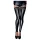 Noir - Lacy Shiny Thigh-High Stockings (Black)