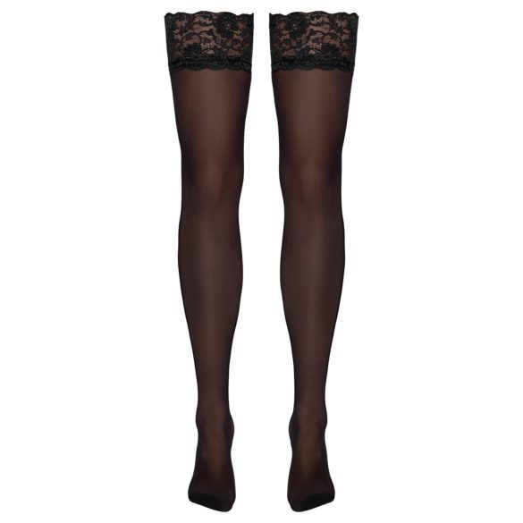 Cottelli - Silky Thigh-Highs (Black) - L