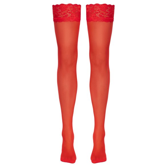 Cottelli - Silky Thigh-Highs (Red) - M