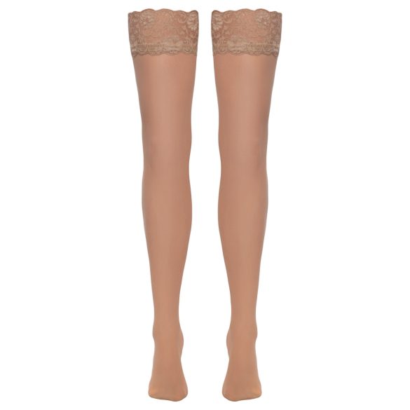 Cottelli - Silky Thigh-High Stockings (Natural) - M