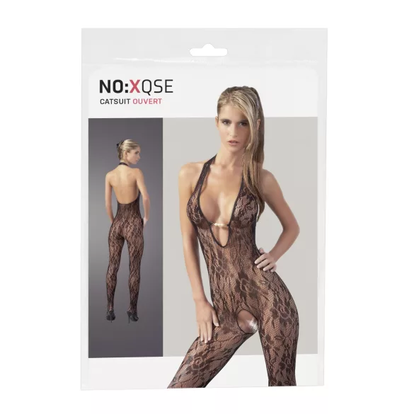 NO:XQSE - Lace Jumpsuit with Pearl Embellishments - L/XL