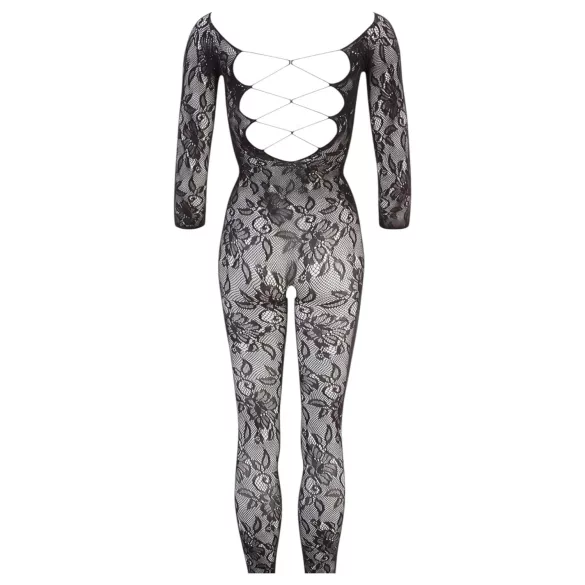 NO:XQSE - Floral Catsuit - Black (S-L)