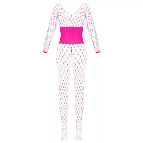 Cottelli - Fishnet Bodystocking (Pink) - Size S-L
