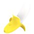 Lonely - rechargeable, waterproof, banana vibrator (yellow-white)