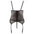 Cottelli - Black Lace Women's Top with Ribbon Detailing - XXXXL