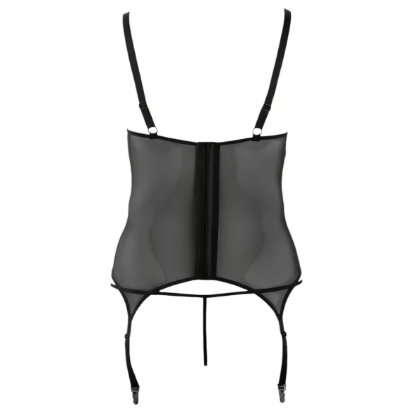 Cottelli - Floral Women's Top, Plus Size (Black) - XXL