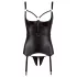 Cottelli Bondage - Glossy Lift-Up Top with Cuffs (Black) - L