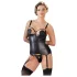 Cottelli Bondage - Glossy Lift-Up Top with Cuffs (Black) - L