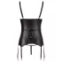 Cottelli Bondage - Glossy Lift-Up Top with Cuffs (Black) - XL