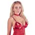 Abierta Fina - Sparkling Chain Top & Thong Set (Red)