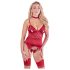 Abierta Fina - Sparkling Chain Top & Thong Set (Red)