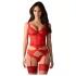 Obsessive Cupide Desire - Sheer Lace Top Set (Red)